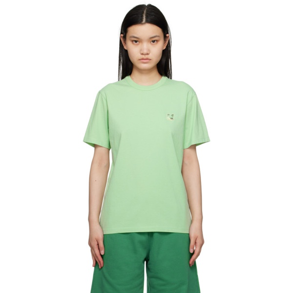 메종키츠네 Maison Kitsune Green Hotel Olympia 에디트 Edition Fox Head T-Shirt 232389F110010