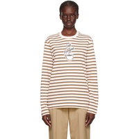 Maison Kitsune Multicolor Striped Long Sleeve T-Shirt 232389F110039