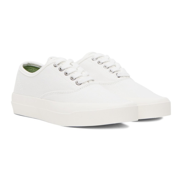 메종키츠네 Maison Kitsune White Olympia Le-Tan Sneakers 232389F128000