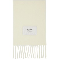 Maison Kitsune 오프화이트 Off-White Patch Scarf 232389M150003