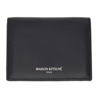 Maison Kitsune Black Trifold Wallet 232389M164003