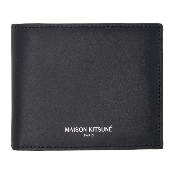 메종키츠네 Maison Kitsune Black Bifold Wallet 232389M164005