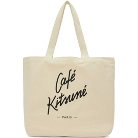 Maison Kitsune Beige Cafe Kitsune Tote 232389M172014