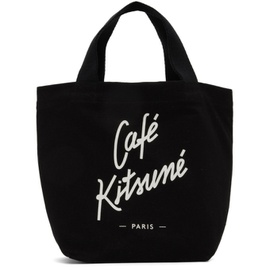 Maison Kitsune Black Mini Cafe Kitsune Tote 232389M172015