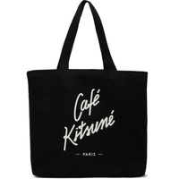 Maison Kitsune Black Cafe Kitsune Tote 232389M172016