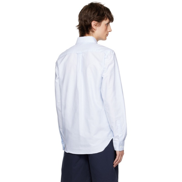 메종키츠네 Maison Kitsune Blue Tricolor Fox Shirt 232389M192022