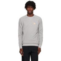 Maison Kitsune Gray Chillax Fox Sweatshirt 232389M204007