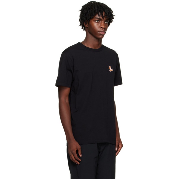 메종키츠네 Maison Kitsune Black Chillax Fox T-Shirt 232389M213016