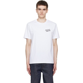 Maison Kitsune White Mini Handwriting T-Shirt 232389M213025