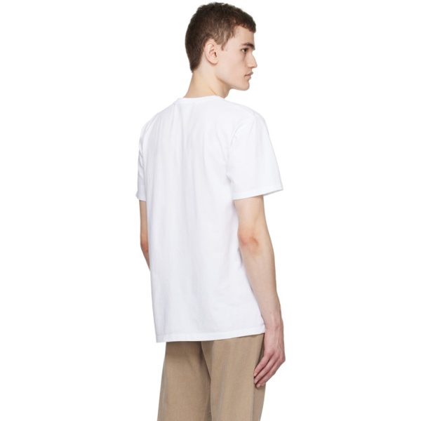 메종키츠네 Maison Kitsune White Fox Head T-Shirt 232389M213036