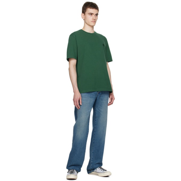 메종키츠네 Maison Kitsune Green Fox Head T-Shirt 232389M213056