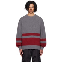 빔즈 플러스 BEAMS PLUS Gray Horizontal Stripe Sweater 232398M201003