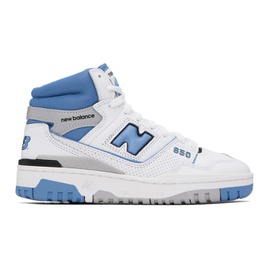 뉴발란스 New Balance White & Blue 650 Sneakers 232402F127005
