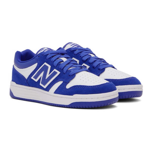 뉴발란스 뉴발란스 New Balance White & Blue 480 Sneakers 232402F128041
