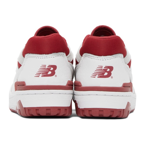 뉴발란스 뉴발란스 New Balance White & Red 550 Sneakers 232402F128103
