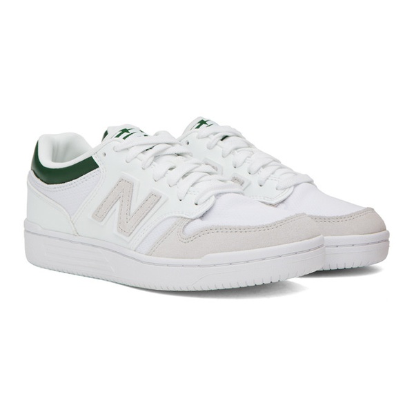 뉴발란스 뉴발란스 New Balance White & Green 480 Sneakers 232402F128219