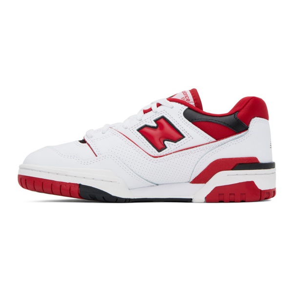 뉴발란스 뉴발란스 New Balance White & Red 550 Sneakers 232402M237148