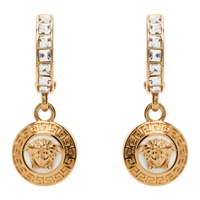 베르사체 Versace Gold Metal Strass Medusa Earrings 232404F022015