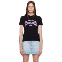 베르사체 Versace Black Fearless T-Shirt 232404F110000