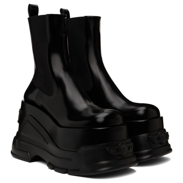베르사체 베르사체 Versace Black Medusa Anthem Platform Boots 232404F114001