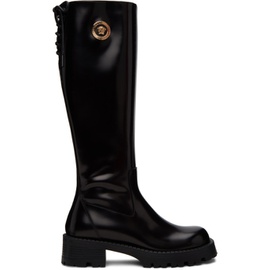 베르사체 Versace Black Knee-High Boots 232404F115003