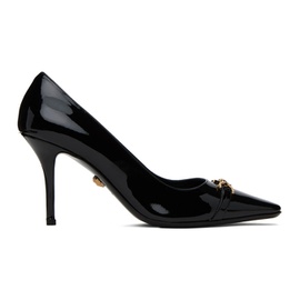 베르사체 Versace Black Leather Heels 232404F122041