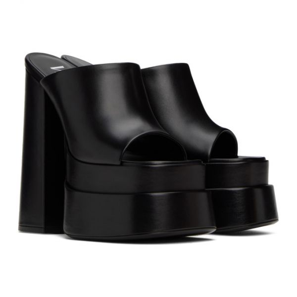 베르사체 베르사체 Versace Black Platform Heeled Sandals 232404F125024