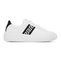 베르사체 Versace White Greca Sneakers 232404F128004