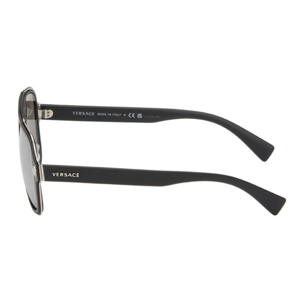 베르사체 베르사체 Versace Black & Silver Medusa R에트로 ETRO Charm Sunglasses 232404M134019