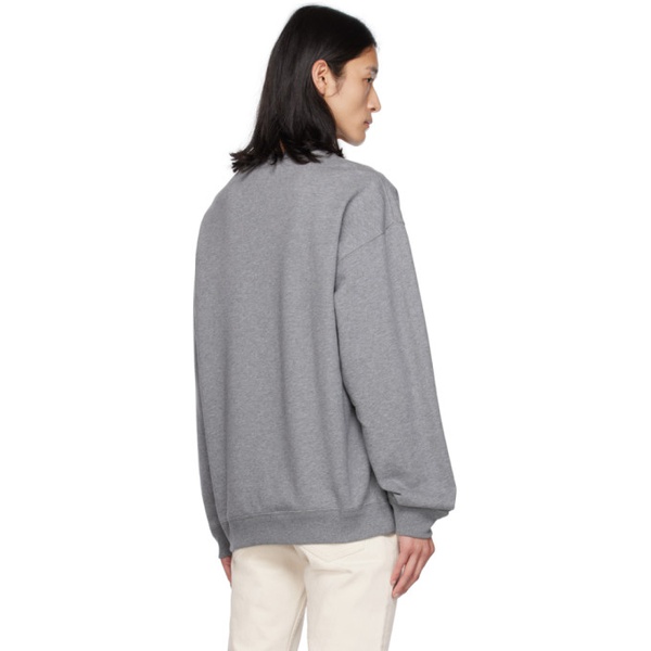 베르사체 베르사체 Versace Gray Printed Sweatshirt 232404M204006