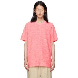 베르사체 Versace Pink Allover T-Shirt 232404M213003