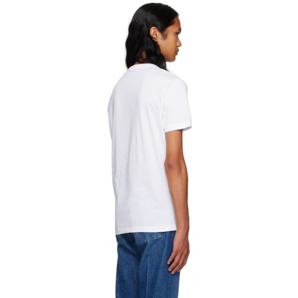 베르사체 베르사체 Versace White Embroidered T-Shirt 232404M213014