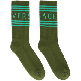 베르사체 Versace Green Athletic Socks 232404M220000