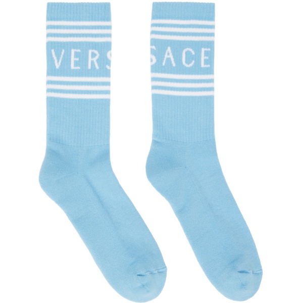 베르사체 베르사체 Versace Blue Athletic Socks 232404M220003