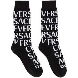베르사체 Versace Black Logo Socks 232404M220006