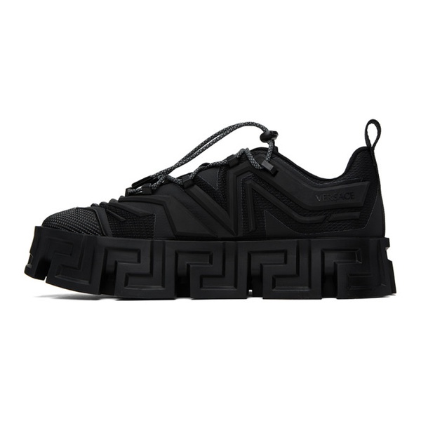베르사체 베르사체 Versace Black Greca Labyrinth Sneakers 232404M237019
