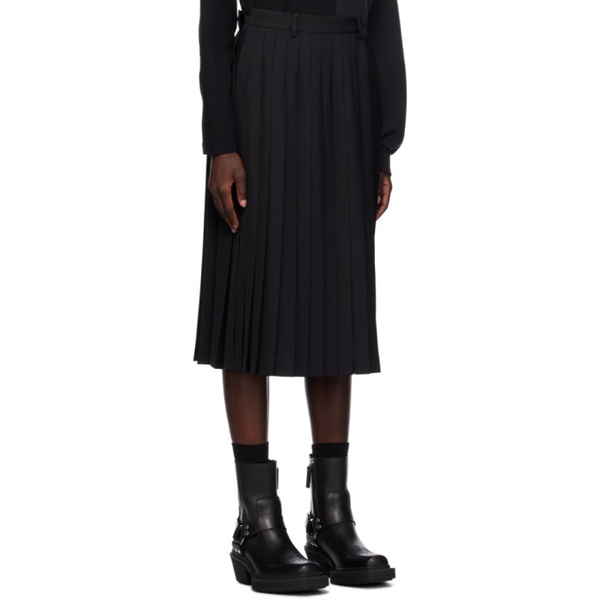 언더커버 UNDERCOVER Black Pleated Midi Skirt 232414F092001