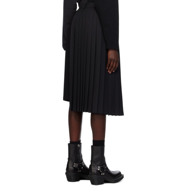  언더커버 UNDERCOVER Black Pleated Midi Skirt 232414F092001