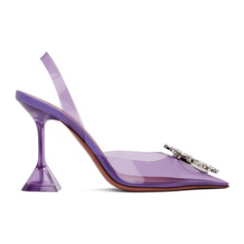 아미나 무아디 Amina Muaddi Purple Begum Glass Sling 95 Heels 232415F122001
