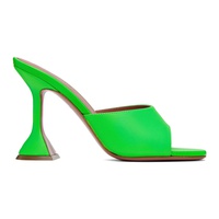아미나 무아디 Amina Muaddi Green Lupita Slipper Heeled Sandals 232415F125031