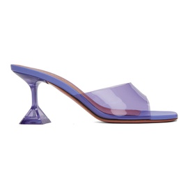 아미나 무아디 Amina Muaddi Purple Lupita Glass 70 Heeled Sandals 232415F125041