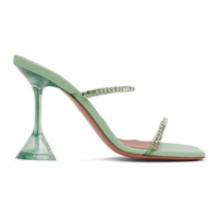 아미나 무아디 Amina Muaddi Green Gilda Slipper 95 Heeled Sandals 232415F125051