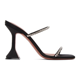 아미나 무아디 Amina Muaddi Black Gilda Slipper 95 Heeled Sandals 232415F125052