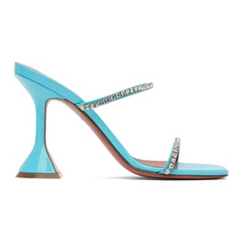 아미나 무아디 Amina Muaddi Blue Gilda Slipper 95 Heeled Sandals 232415F125053