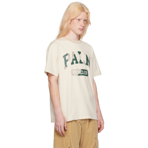 몽클레어 몽클레어 Moncler Genius Moncler x 팜엔젤스 Palm Angels Beige T-Shirt 232435M213003