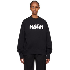 MSGM Black Printed Sweatshirt 232443F096011