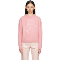 MSGM Pink Jacquard Sweater 232443F096014
