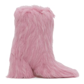 MSGM Pink Furry Boots 232443F114001