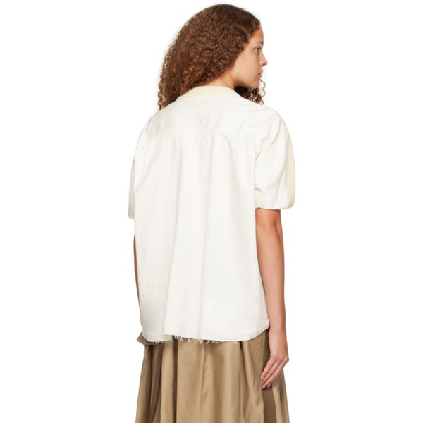  사카이 Sacai 오프화이트 Off-White Paneled T-Shirt 232445F096002