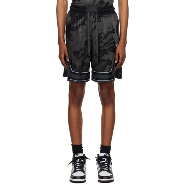 나이키 나이키 조던 Nike Jordan Black & Gray Embroidered Shorts 232445M193006